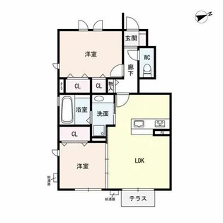 アンソレイエファミーユA棟【1階】の間取り