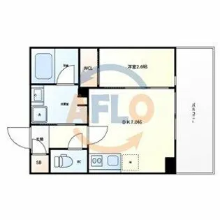 ルフォンプログレ堺筋本町タワーレジデンス【7階】の間取り