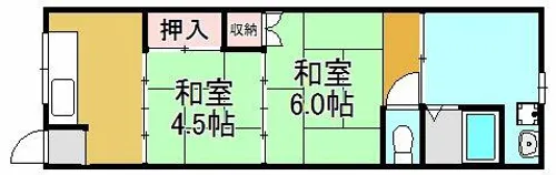 村田マンション【1階】の間取り