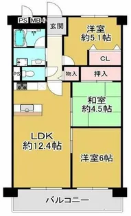ユニライフ垂水千代が丘【5階】の間取り