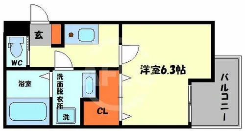 メゾン夕陽ヶ丘【4階】の間取り