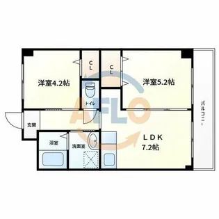 ファイブコート今川【4階】の間取り