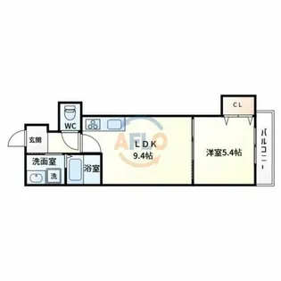クリエオーレ東住吉【3階】の間取り