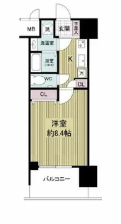 グランカーサ梅田北【14階】の間取り