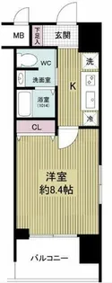 グランカーサ梅田北【8階】の間取り