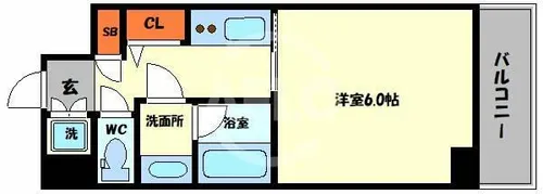BLANC弁天町駅前【5階】の間取り