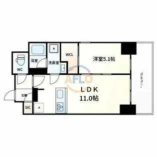 JP noie 上町台龍造寺【3階】の間取り