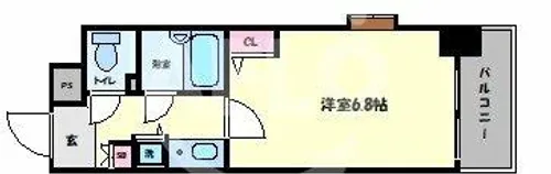 リーガル西天満【4階】の間取り