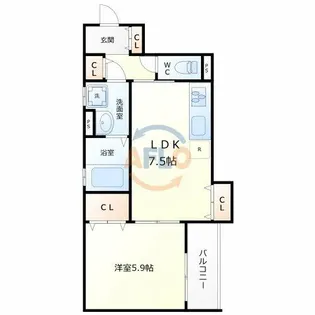 クリエオーレ照ヶ丘Ⅱ【1階】の間取り