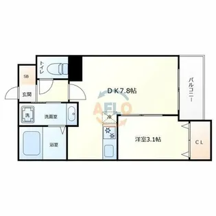 ジーメゾン桃谷【2階】の間取り