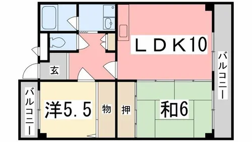 コーポラスピーチ【102号室】の間取り