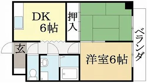 広野ハイツ【2階】の間取り