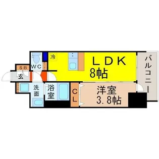 プレサンス名古屋駅ゲート【10階】の間取り