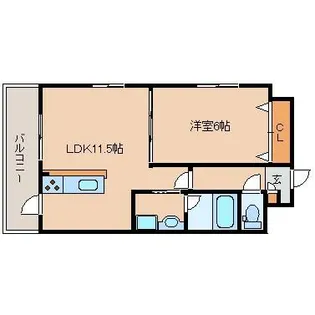 メルベーユ立花2【4階】の間取り