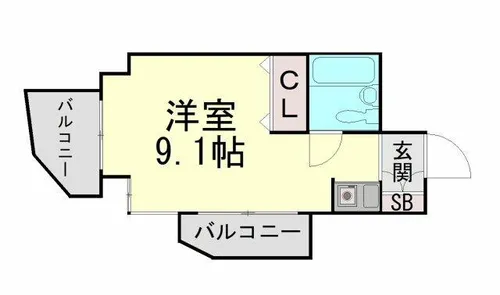 サムティ灘駅前【2階】の間取り