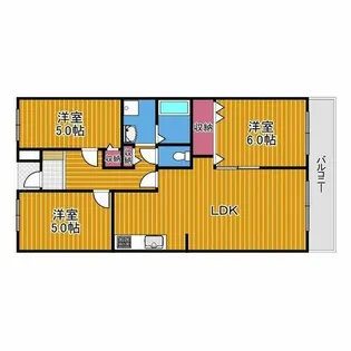 ライゼックス富田林【1階】の間取り