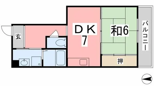 大栄・十二所前レジデンス【703号室】の間取り