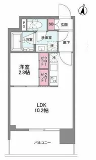 シーズンフラッツ中崎【8階】の間取り