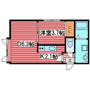エル・ジェム月寒東【1階】の間取り