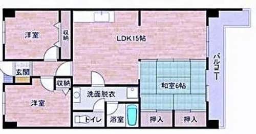 エクレール若葉台【906号室】の間取り