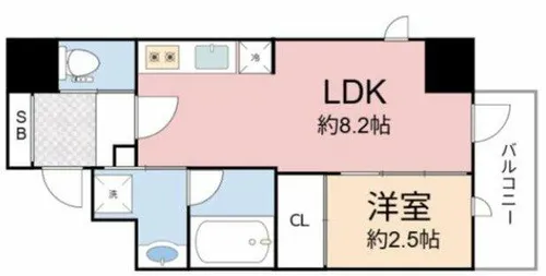 ナットレジデンス都島本通【7階】の間取り
