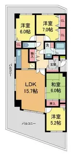 イトーピア宝塚リバーサイドヒルズ【3階】の間取り