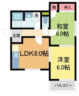 オクト甲子園口【2階】の間取り