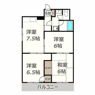 レジデンスハイビレッジ【2階】の間取り