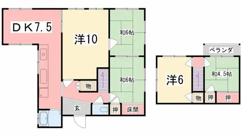 兵庫県姫路市勝原区朝日谷【一戸建】の間取り