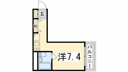 エレーヴ新在家【101号室】の間取り