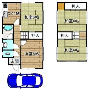 大阪府高槻市高垣町【一戸建】の間取り