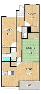 ティアラ大津【4階】の間取り