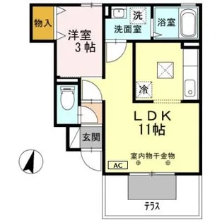 兵庫県姫路市大津区北天満町【アパート】の間取り