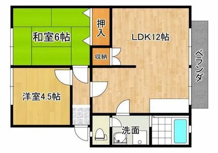 木橋ハイツ【203号室】の間取り