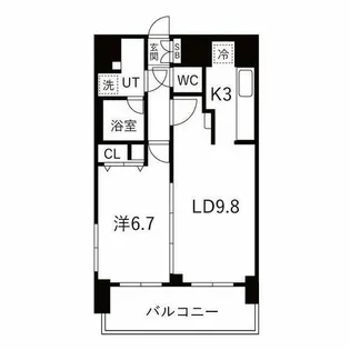 プレサンス名古屋STATIONアブソリュート【13階】の間取り
