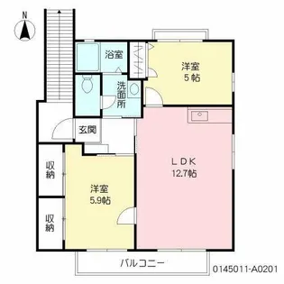シャーメゾン中曽根 A棟【1階】の間取り
