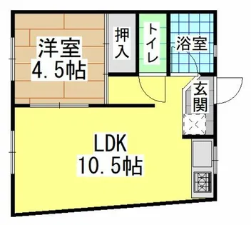 アベニュー片野【4階】の間取り