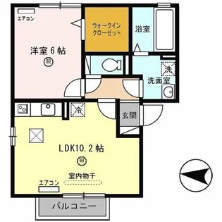 第6ウエスタンハイツ【1階】の間取り