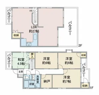 カーサ高社【4階】の間取り