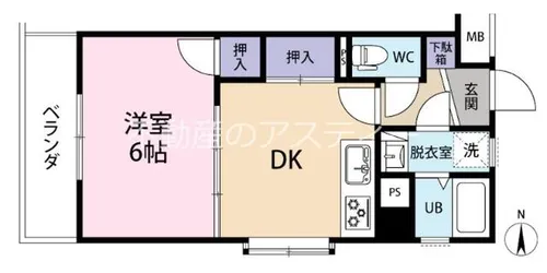 有田ビル【203号室】の間取り