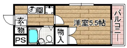 レリーサ真上【206B号室】の間取り