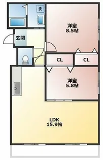 DYNASTY古知野【1階】の間取り