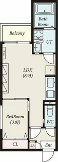 Tidy本陣(タイディーホンジン)【3階】の間取り