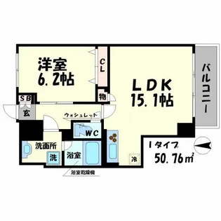 TY天六【6階】の間取り