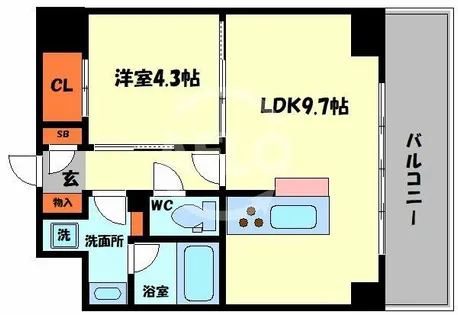 トーシン西田辺【4階】の間取り