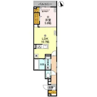 兵庫県西宮市学文殿町2丁目【アパート】の間取り