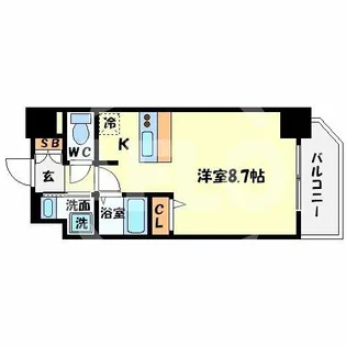 プレサンス梅田北パワーゲート【8階】の間取り
