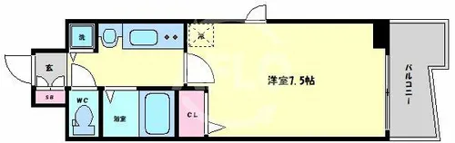 プレサンス本町リアルシティ【8階】の間取り