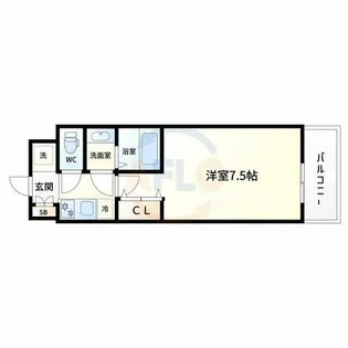 フォーリアライズ大正ノーブル【6階】の間取り