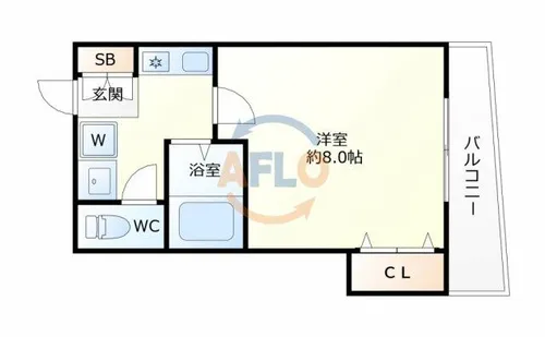 ヴィクトワール福島【4階】の間取り